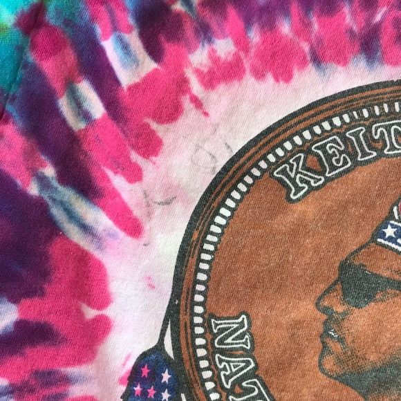 Vintage Keith Secola Native Americana Signed Tie Dye Tee Shirt - Picture 4 of 7